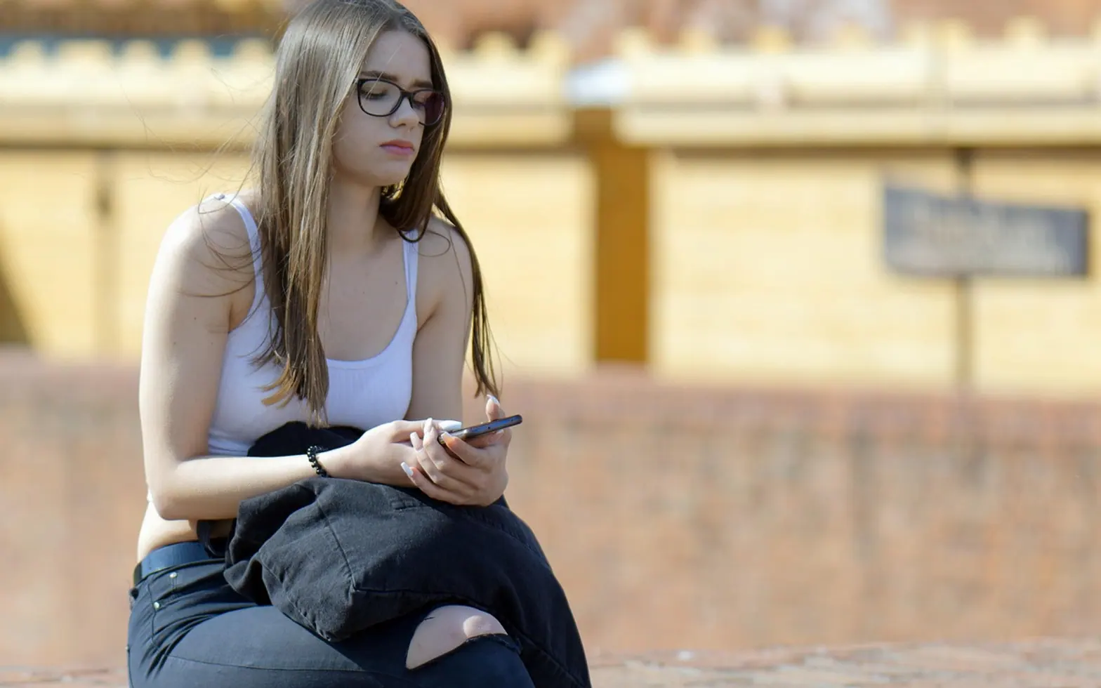 Woman, smartphone and leisure